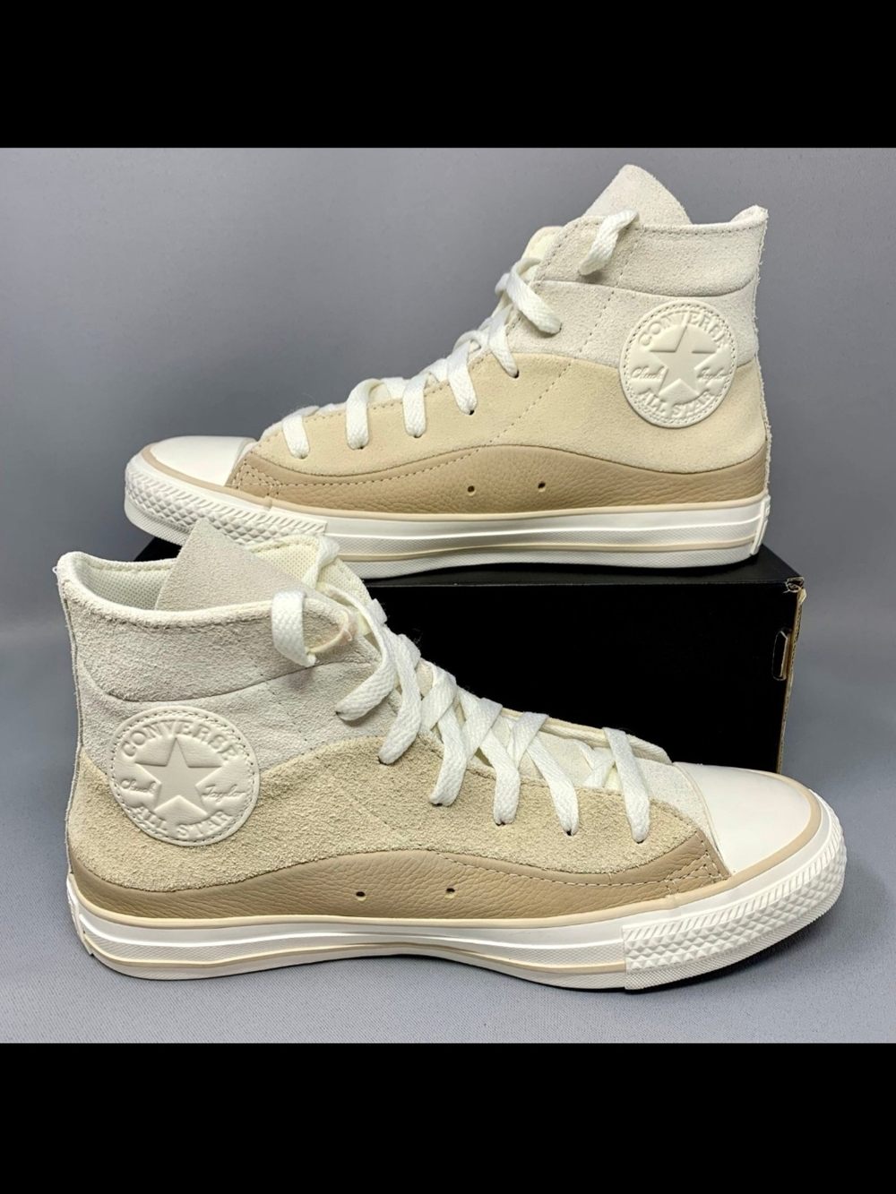 Converse Chuck Taylor All Star High Top Sneakers in Cream/Tan